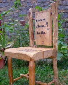 silla madera reciclada